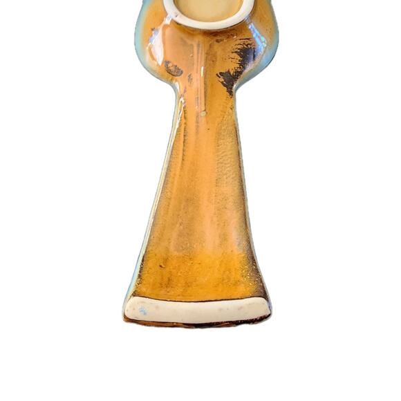 Vintage Ceramic Spoon Rest 10” Blue Owl Pottery Dishwasher Safe Kitchen Retro - Picture 6 of 6